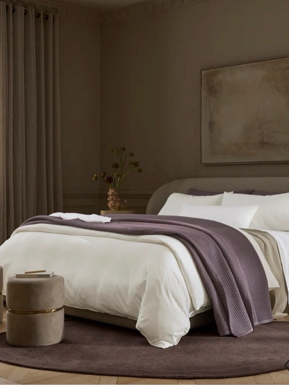 Boll & Branch Signature Textured Organic Cotton Quilt Plum King